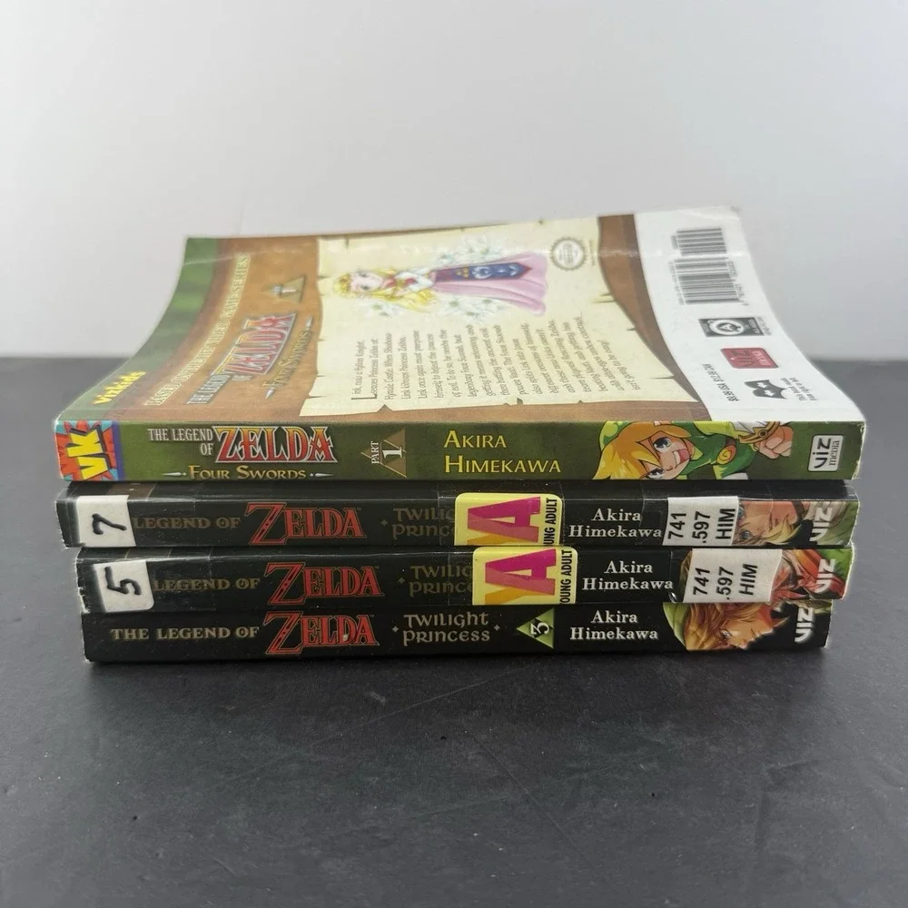 Legend of Zelda Manga Lot Twilight Princess Vol 3 4 5 7 + Four Swords Part 1